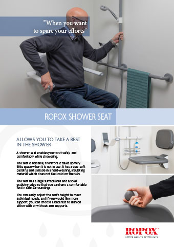 Data leaflet Ropox Bathroom Shower seat