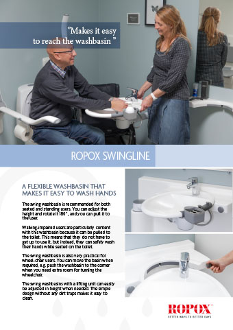 Data leaflet Ropox SwingLine Washbasin
