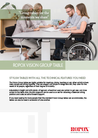 Data leaflet Ropox vision group table