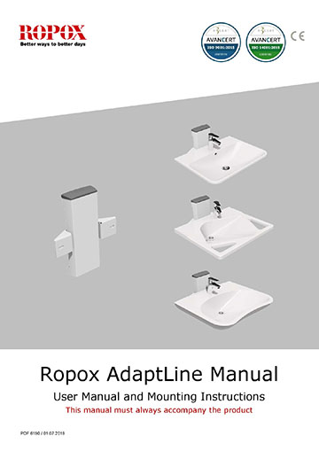 Ropox user manual and mounting instruction - AdaptLine Washbasin