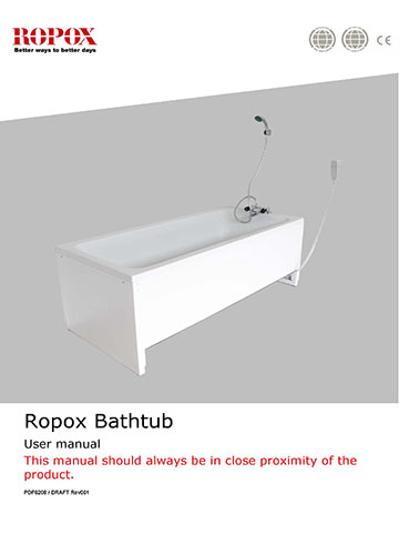 Ropox user manual & mounting instructions - Bathtub