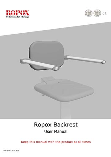 Ropox user manual - Backrest for Shower Seat