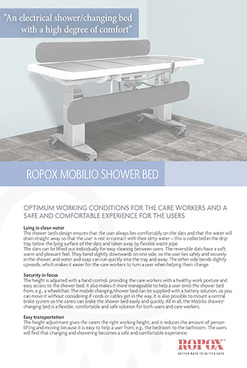 Leaflet Ropox Mobilio shower bed