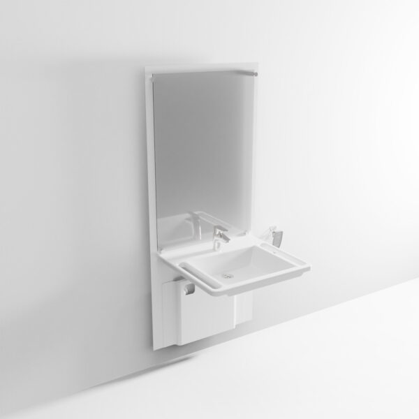 SlimLine - Height Adjustable Washbasin with Mirror - Image 5