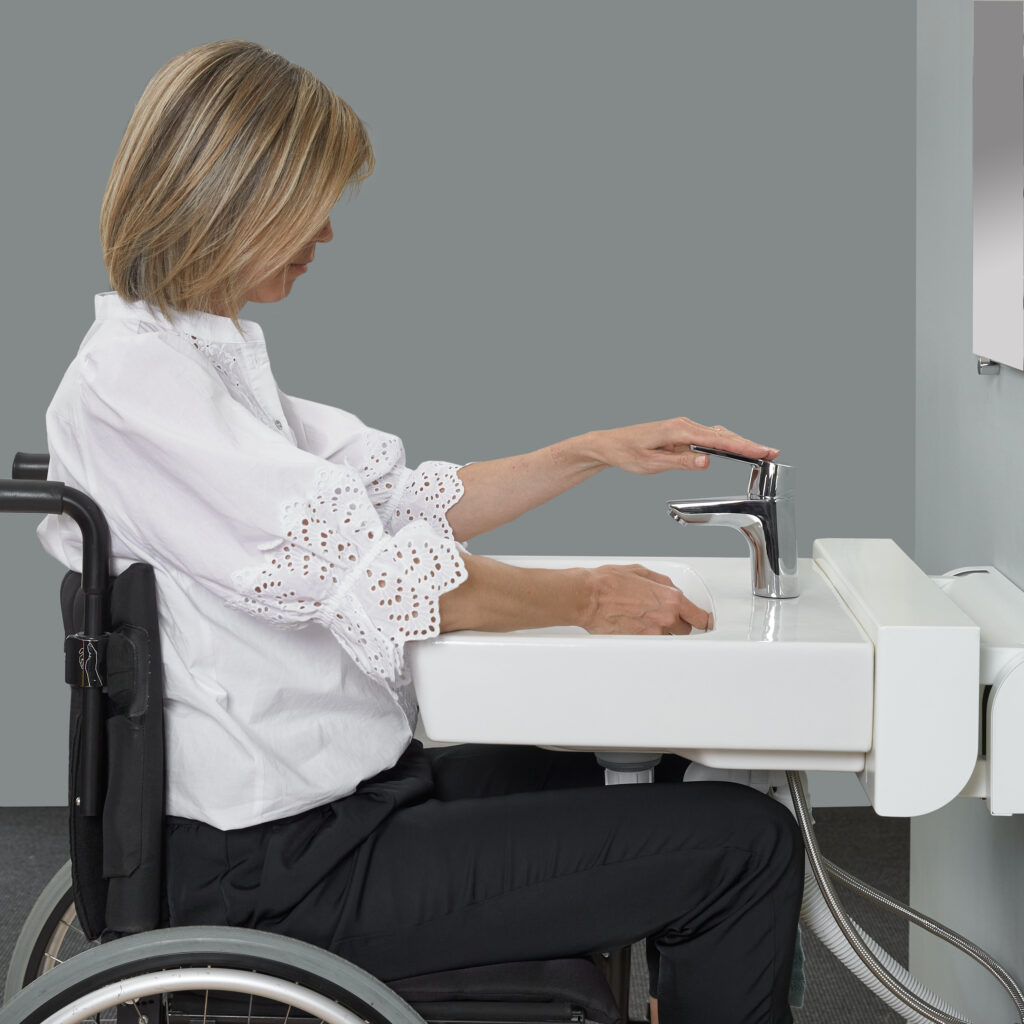 QuickLine washbasin for wheelchair users