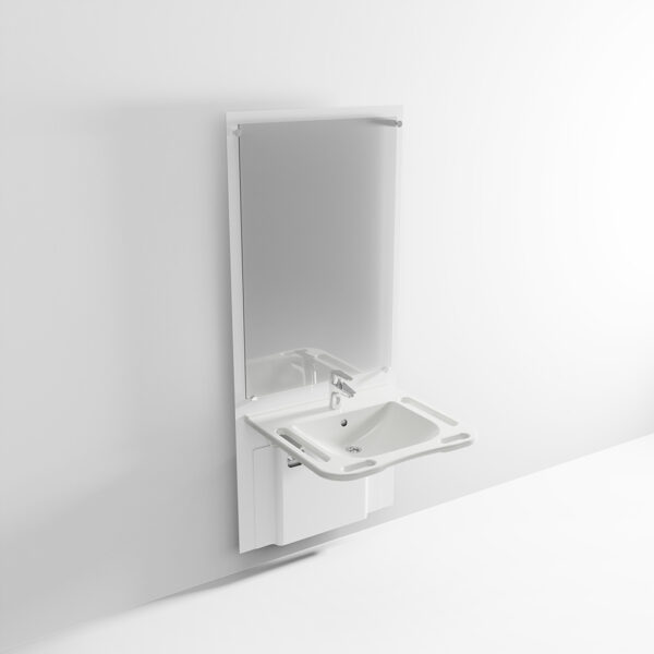 SlimLine - Height Adjustable Washbasin with Mirror