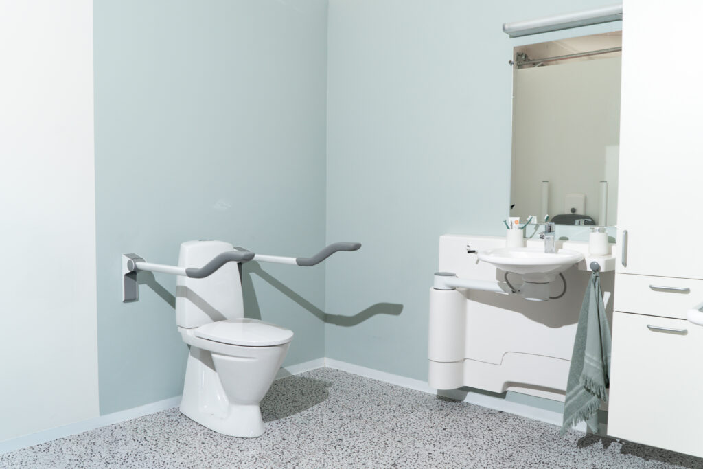 swingline and toilet support arms