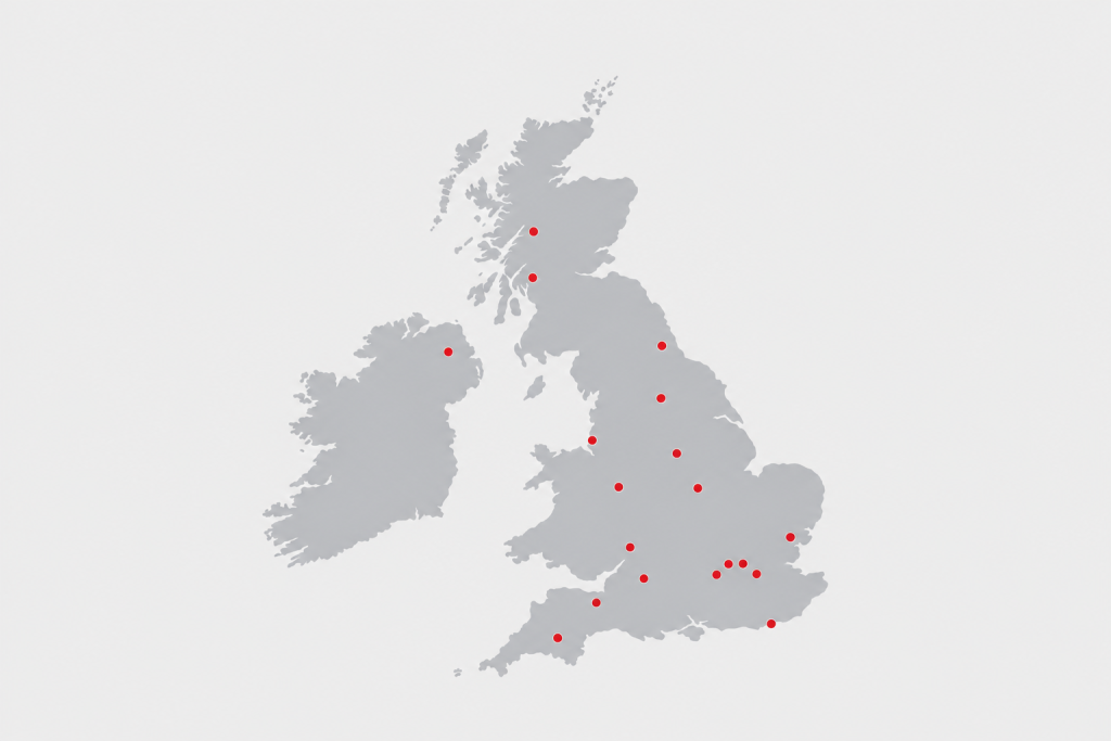 UK distributors map