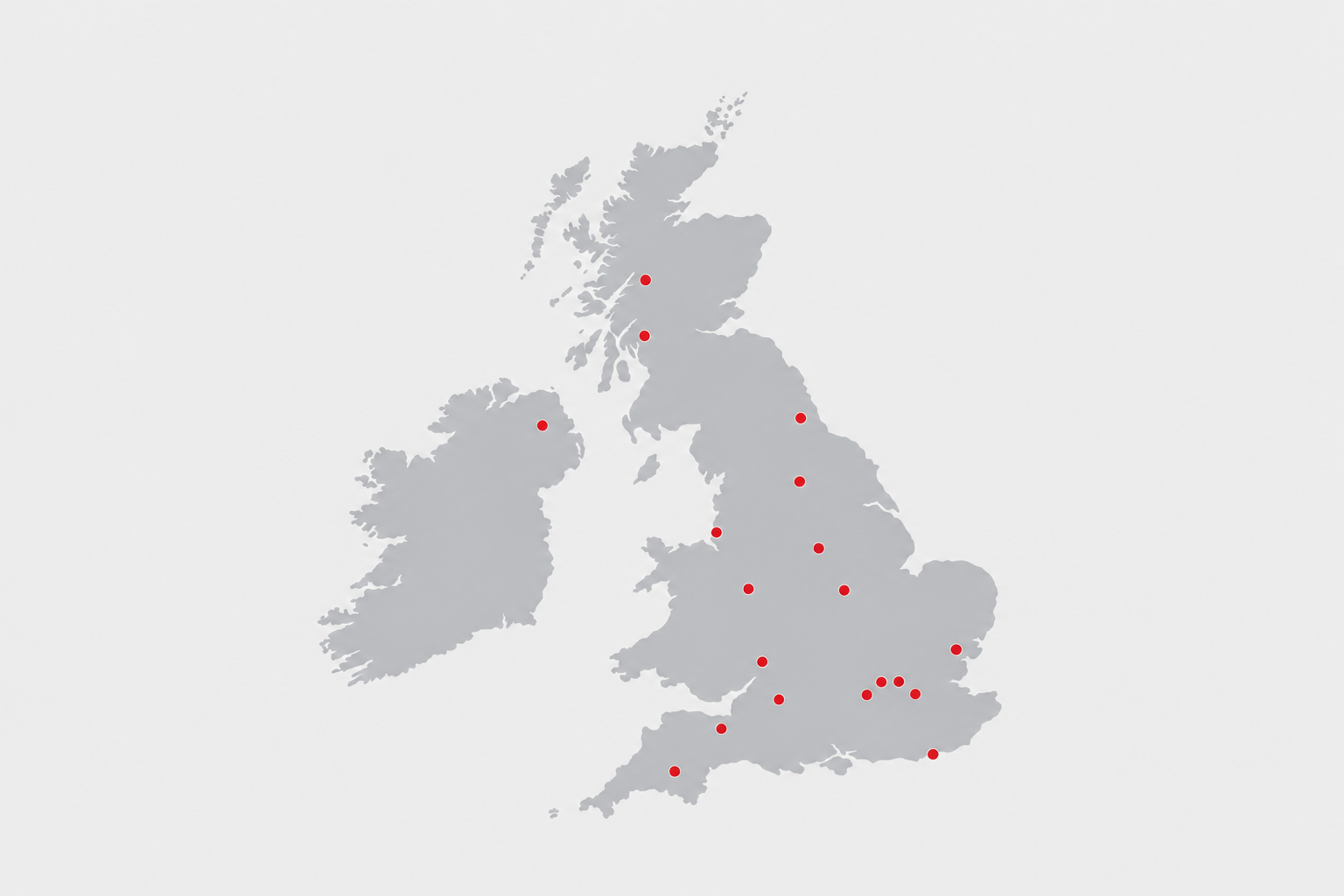 UK distributors map